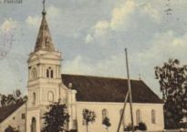 Evangelikų liuteronų bažnyčia, XX a. pradžios atvirukas. Fot. nežinomas. Iš MPKVBF.